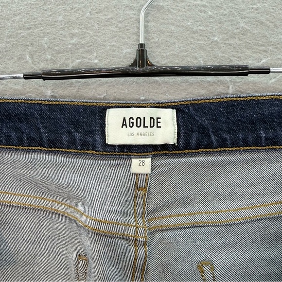 AGOLDE - women’s Nico Bootcut high rise slim jeans dark blue denim pants size 28 - Picture 5 of 8